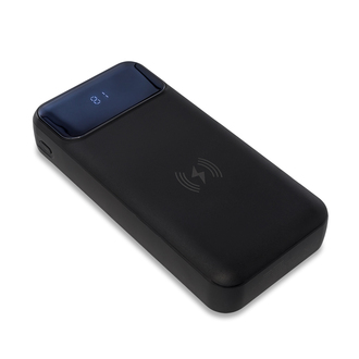 R64385 - Power bank 20000 mAh z ładowarką indukcyjną Supremi, czarny 